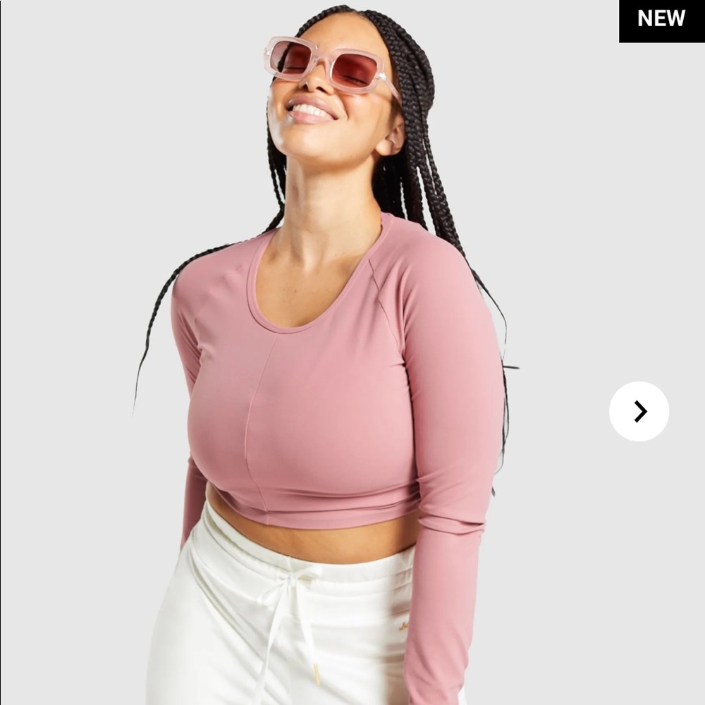 Whitney Simmons x GymShark Pink Haze Crop Top